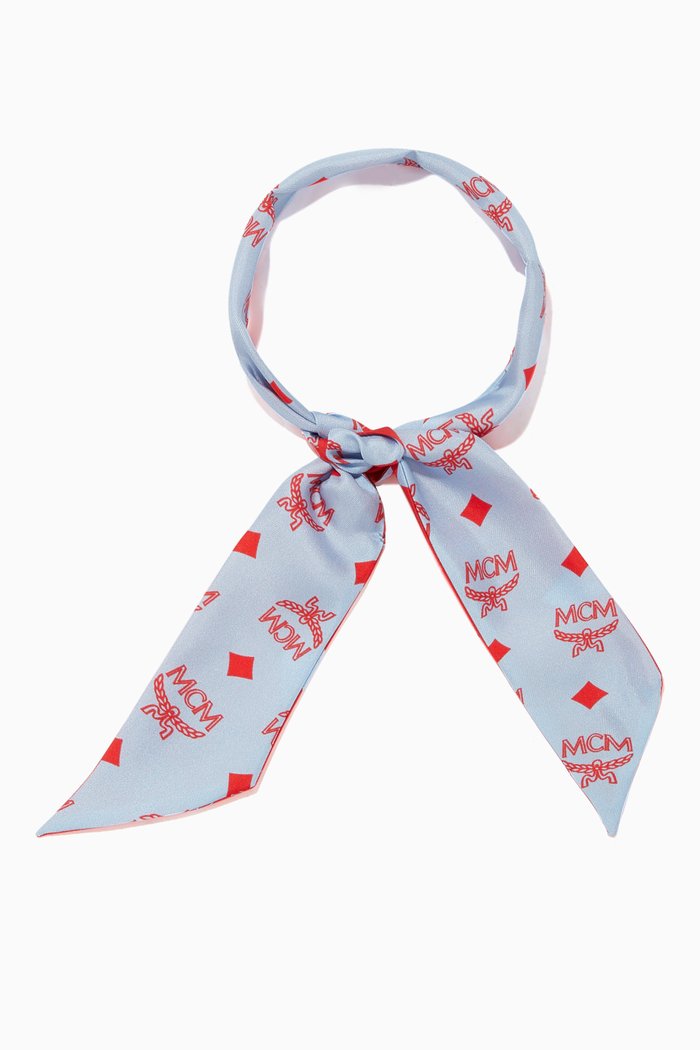 

Monogram Scarf in Silk, White