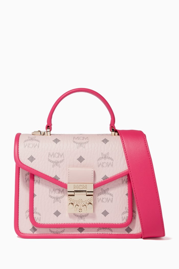

Small Patricia Satchel in Colour-Block Visetos, Pink