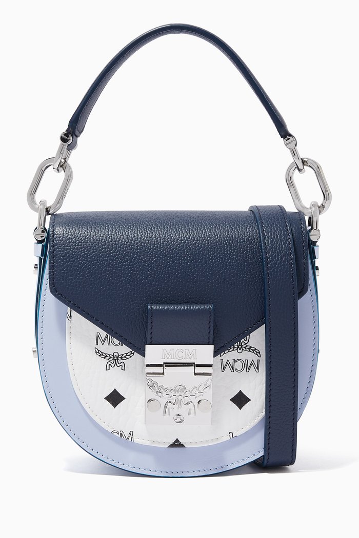 

Mini Patricia Shoulder Bag in Colour-Block Visetos, Blue