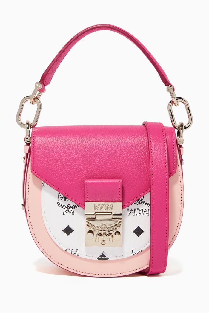 

Mini Patricia Shoulder Bag in Colour-Block Visetos, Pink