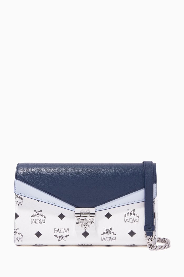 

Medium Millie Crossbody in Colour-Block Visetos, Blue
