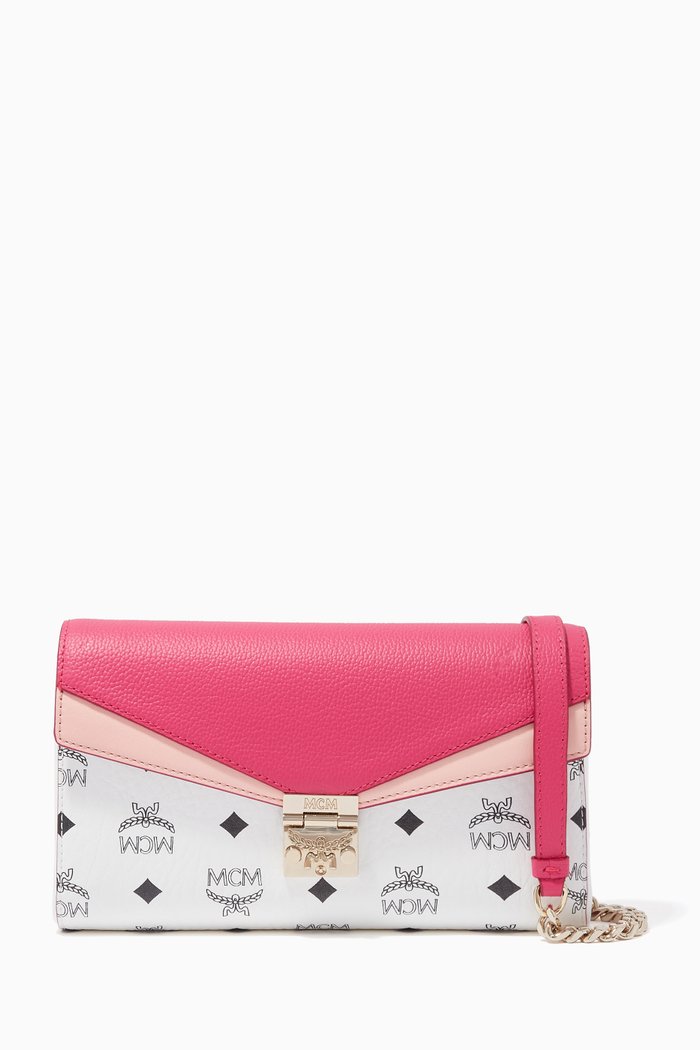 

Medium Millie Crossbody in Colour-Block Visetos, Pink