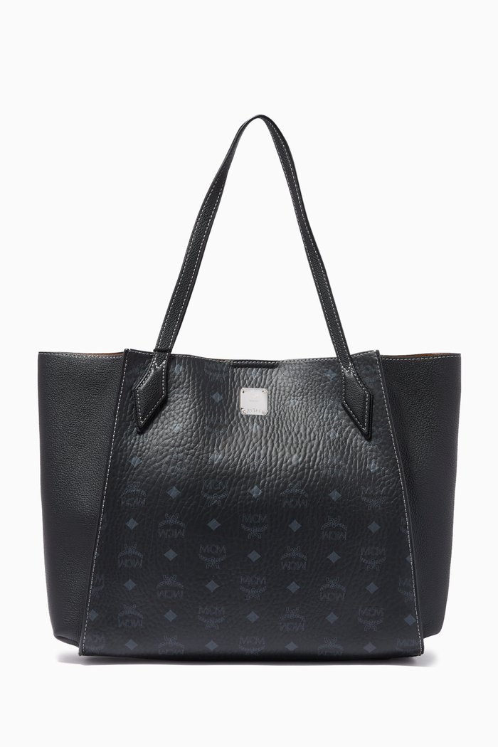 

Medium Yris Shopper in Visetos, Black