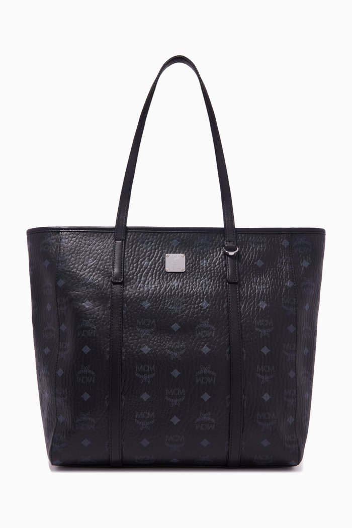 

Medium Toni Shopper in Visetos, Black