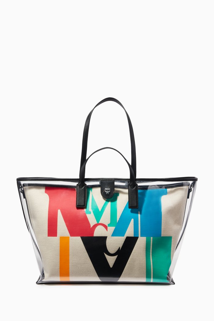 

Medium Shopper in Logo Glitch Hologram, Multicolour