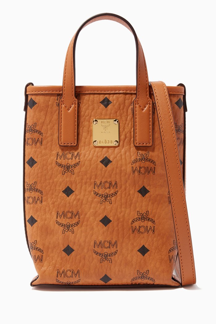 Mini Essential Crossbody in Visetos, Brown