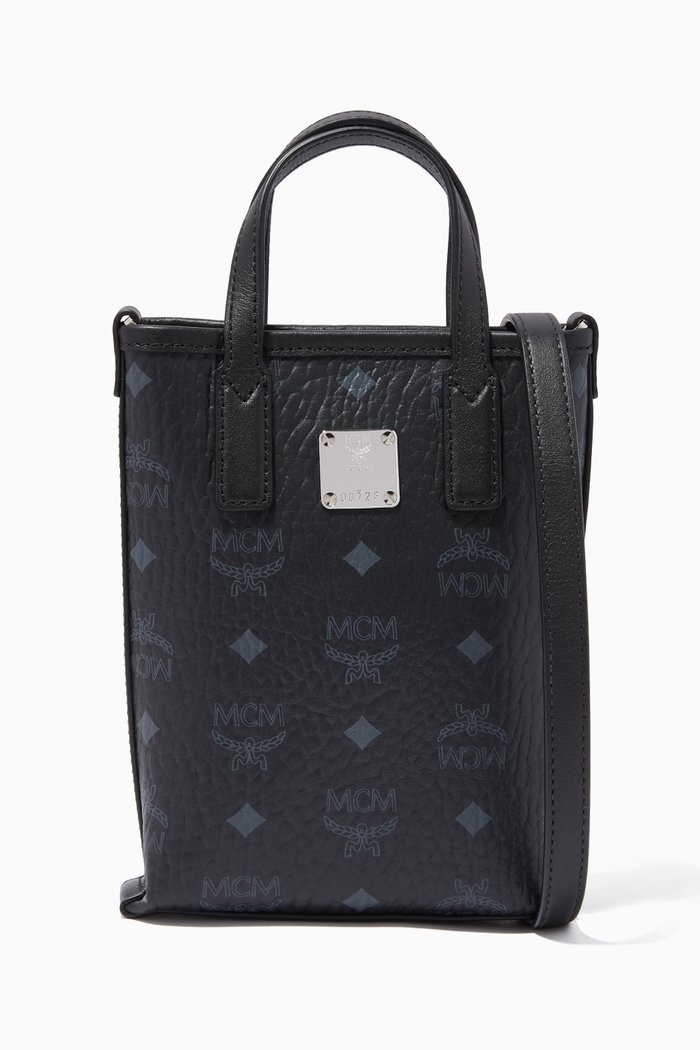 

Mini Essential Crossbody in Visetos, Black