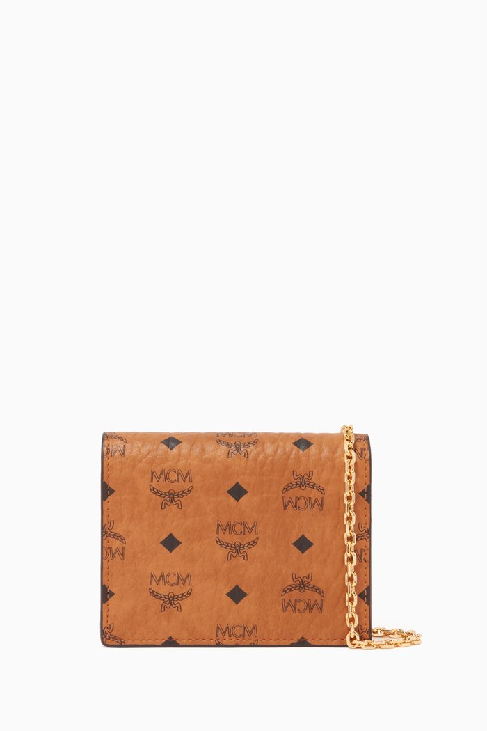 

Mini Flap Wallet in Visetos Original, Brown