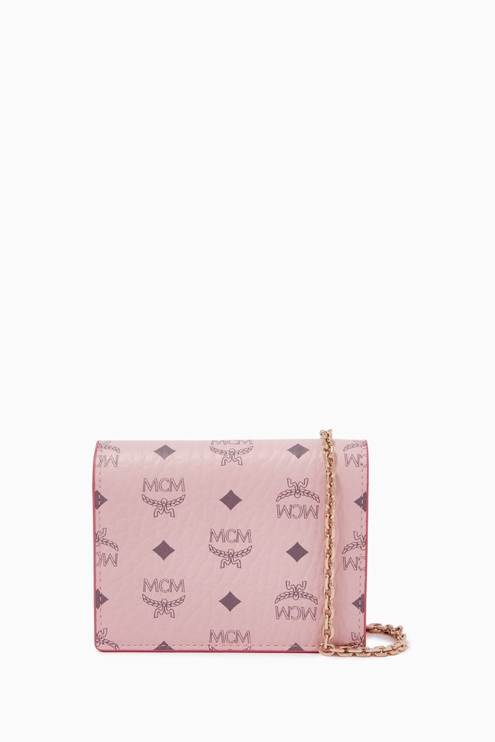 

Mini Flap Wallet in Visetos Original, Pink