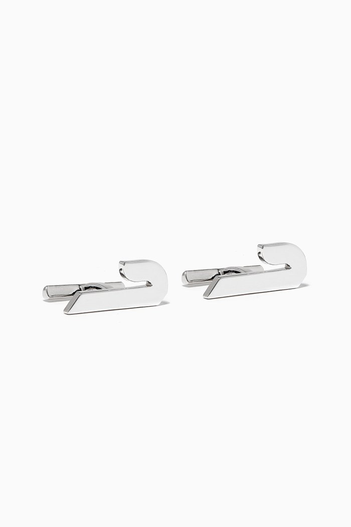 "Haa" Letter Cufflinks in Sterling Silver
