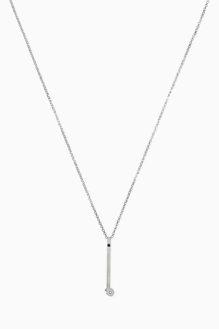 

"M" Letter Pendant in Sterling Silver