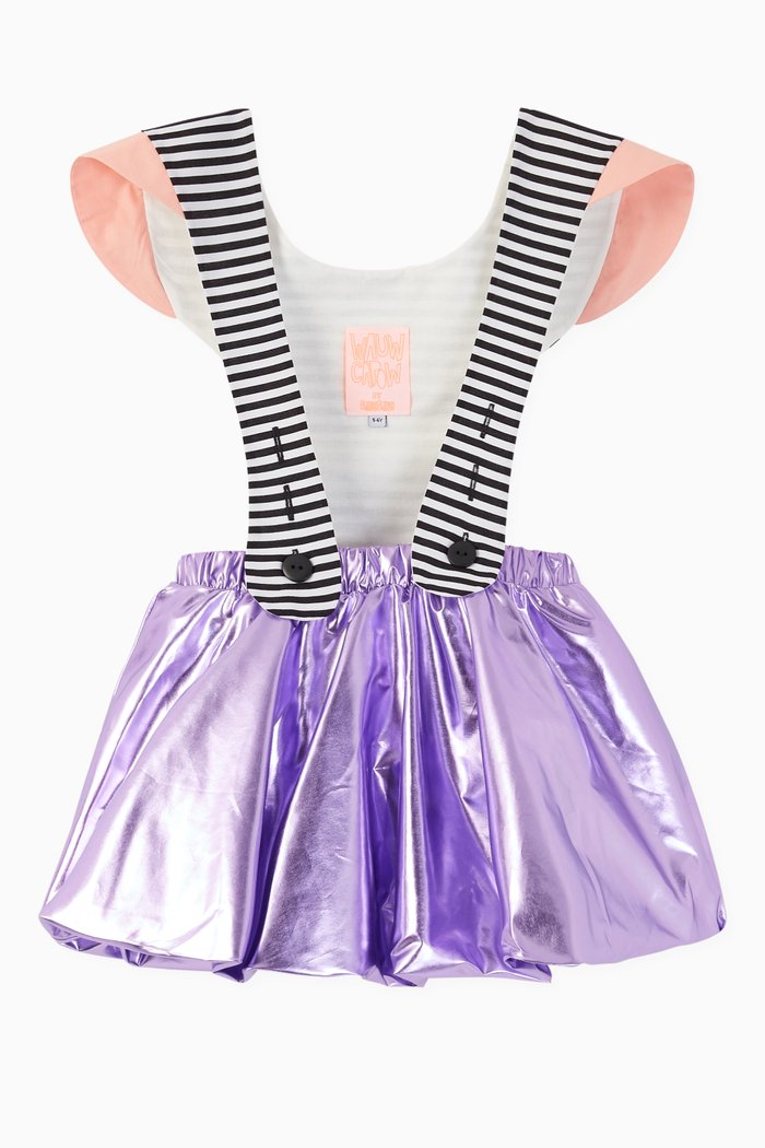 

Bubble Girl Metallic Nylon Skirt, Purple