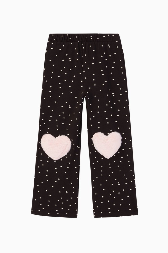 

Happy Days Dotted Jersey Pants, Black