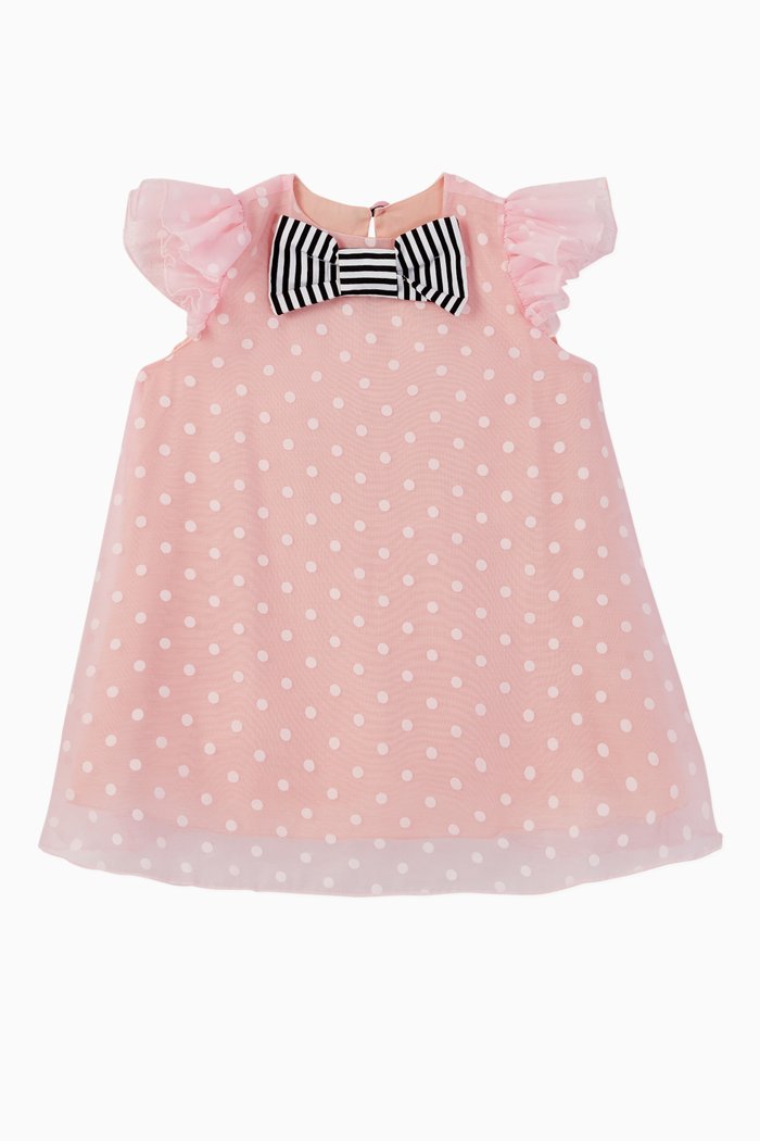 

Vanilla Polka Dot Organza Dress, Pink