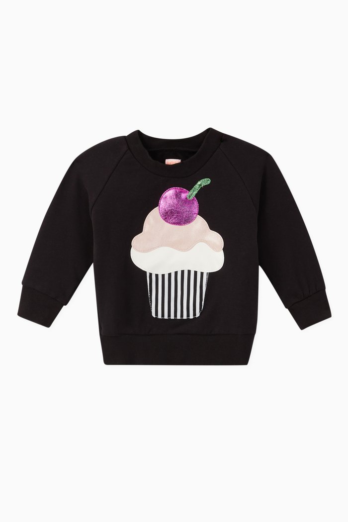 

Sweet Cupcake Jersey Sweatshirt, Black