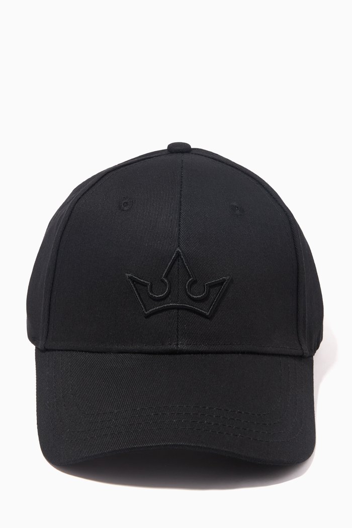 

Nova Embroidered Baseball Cap in Cotton, Black
