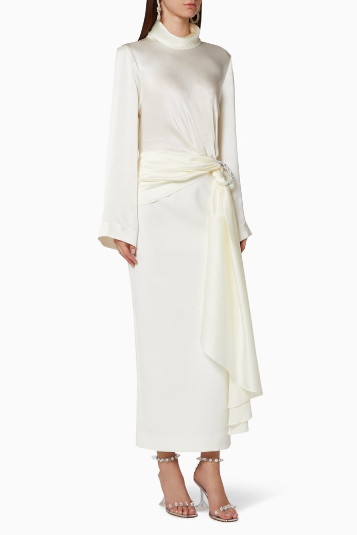 

Zuri Satin Midaxi Dress, White