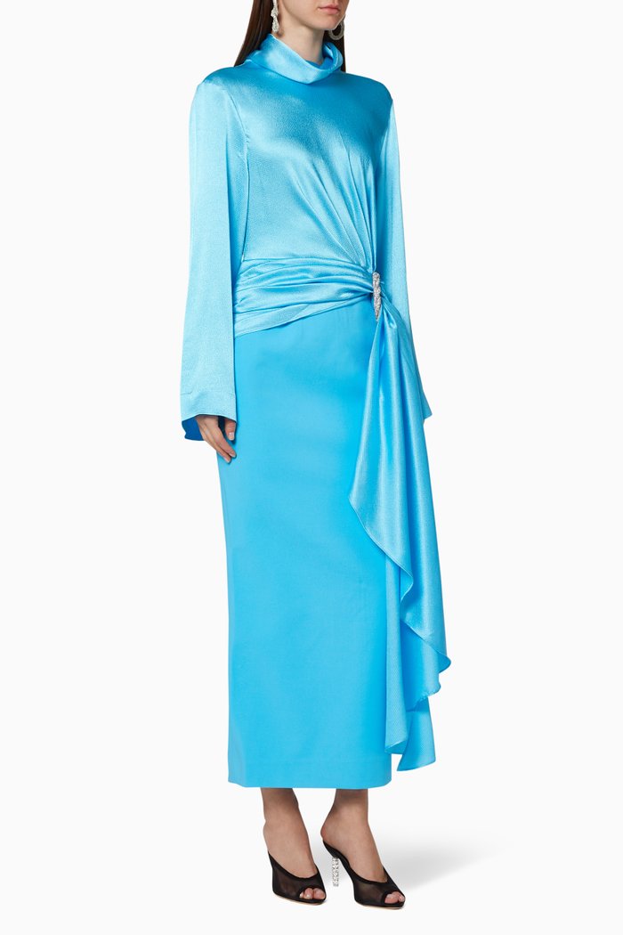 

Zuri Satin Midaxi Dress, Blue