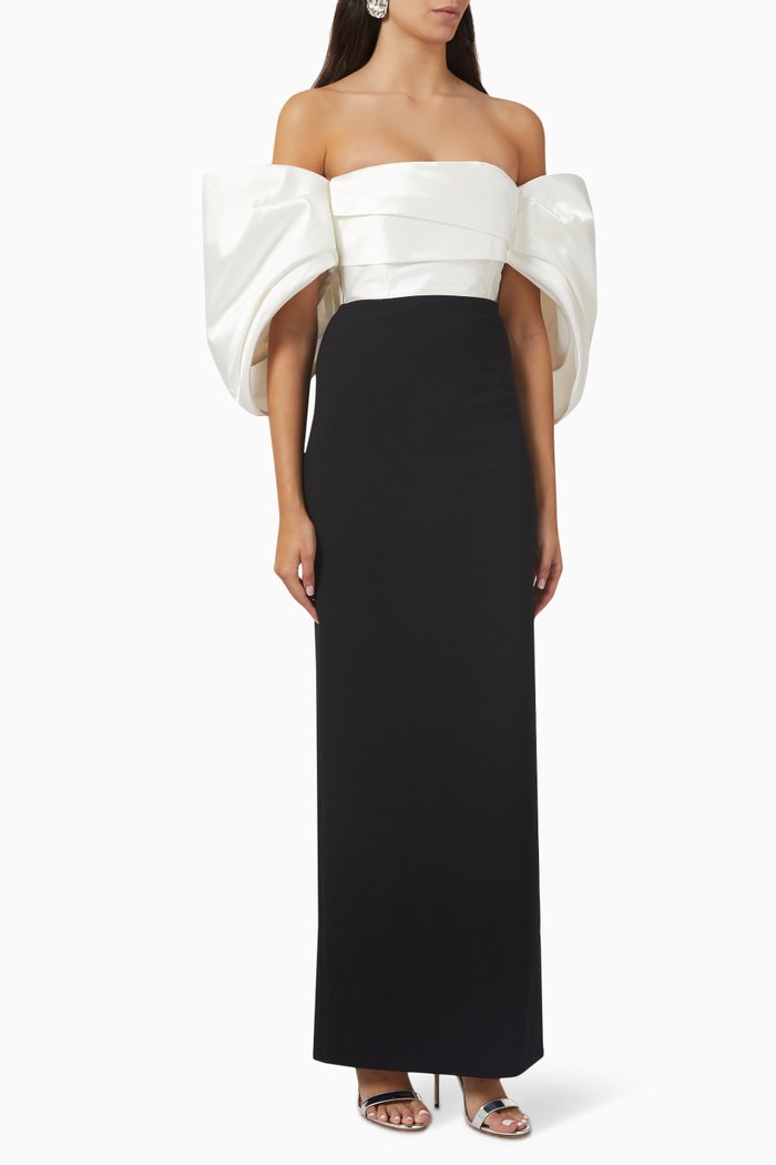 

Arla Crêpe Maxi Dress, Black