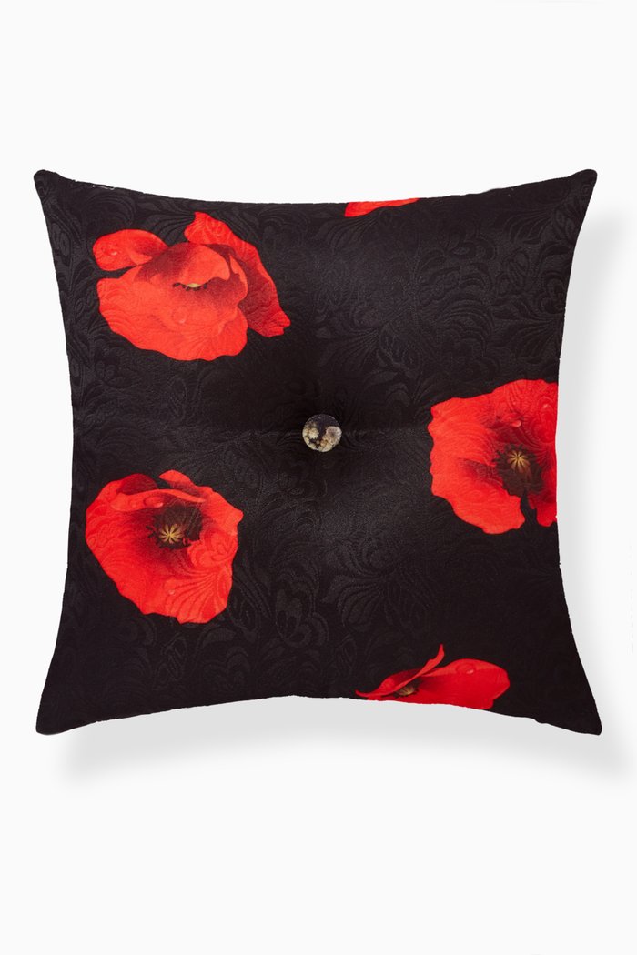 

Floral Print Jacquard Cushion, 50 x 50, Multicolour