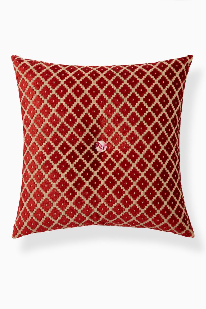 

Geometric Velour Cushion, 50 x 50, Multicolour