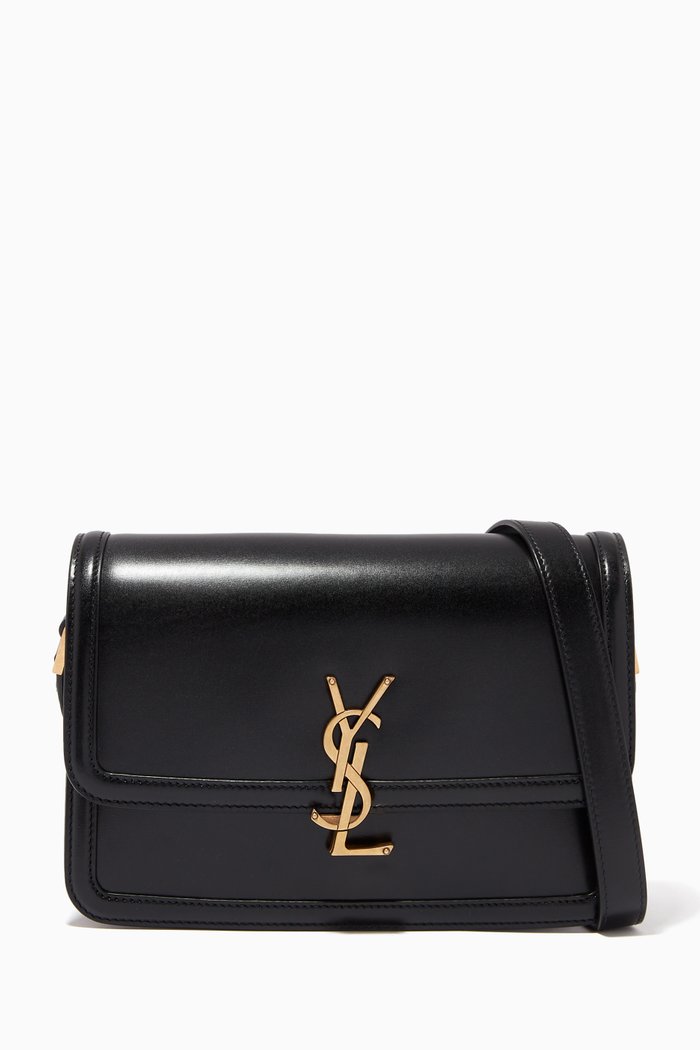 

Medium Solferino Satchel in Box Saint Laurent Leather, Black
