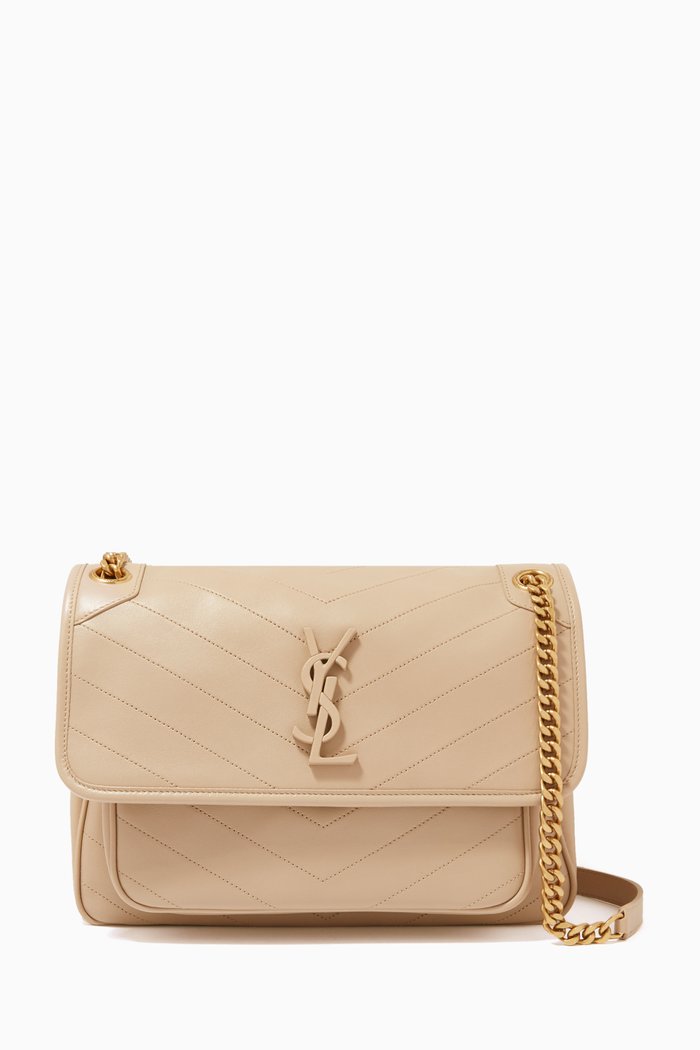 

Medium Niki Bag in Matelassé Leather, Neutral