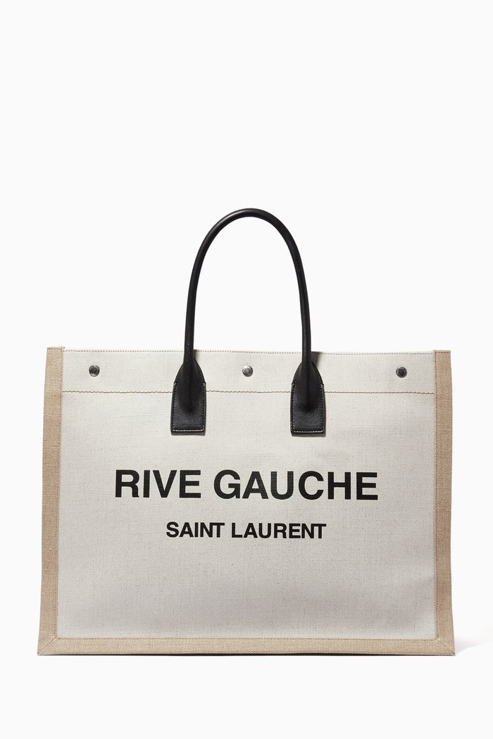 

Rive Gauche Tote Bag in Canvas, Neutral