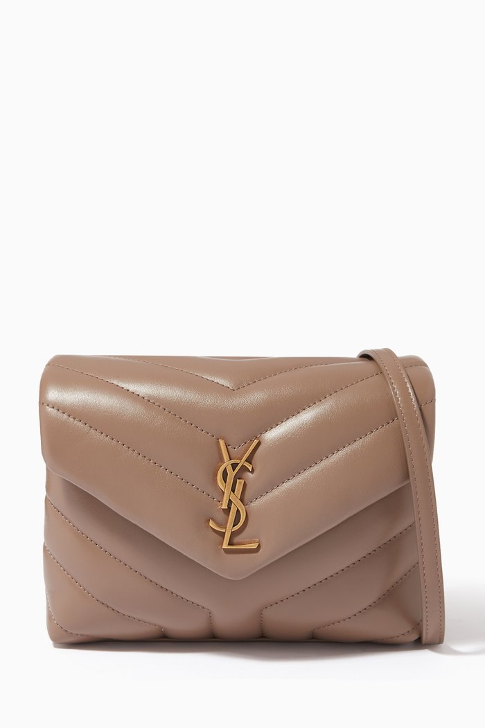 

Loulou Toy Bag in Y-quilted Leather, Neutral