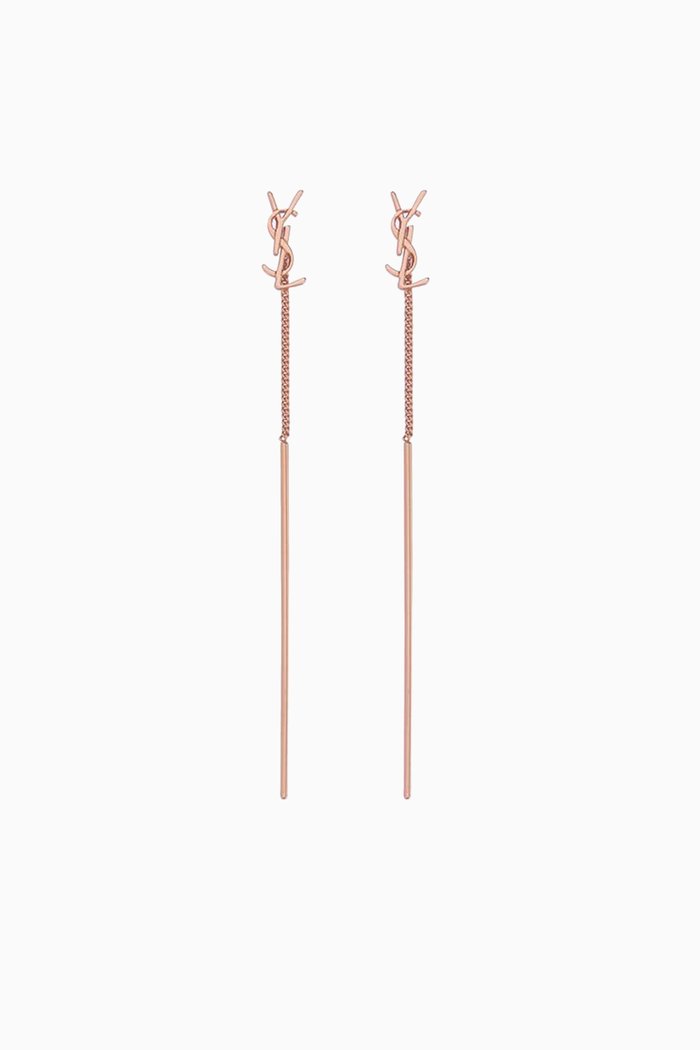 

Opyum YSL Threader Earrings in Metal, Rose gold