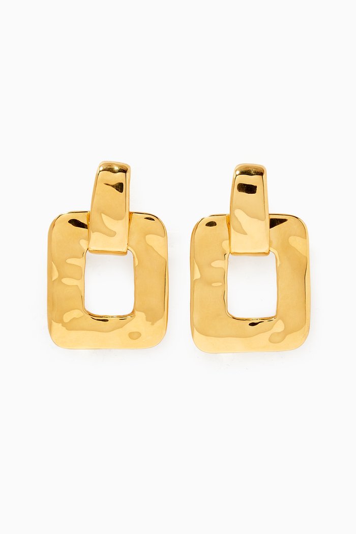 

Chunky Clip Earrings in Brass, Gold