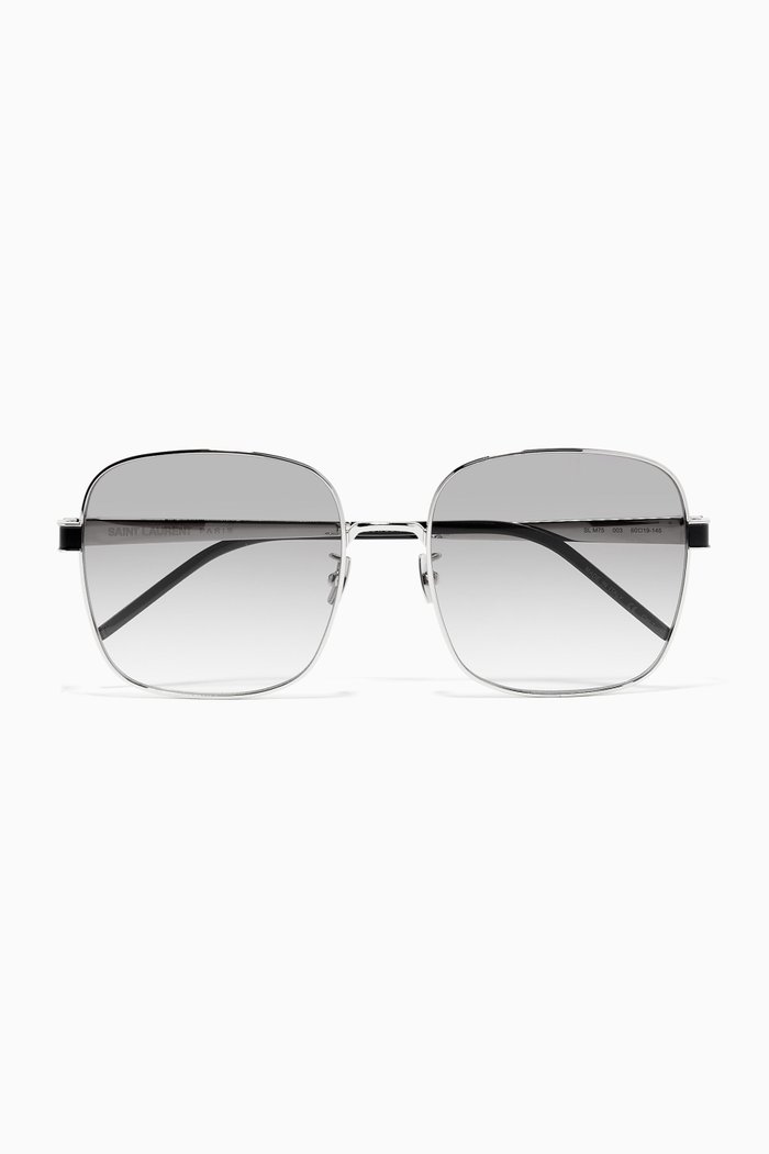 

Square Metal Sunglasses, Silver