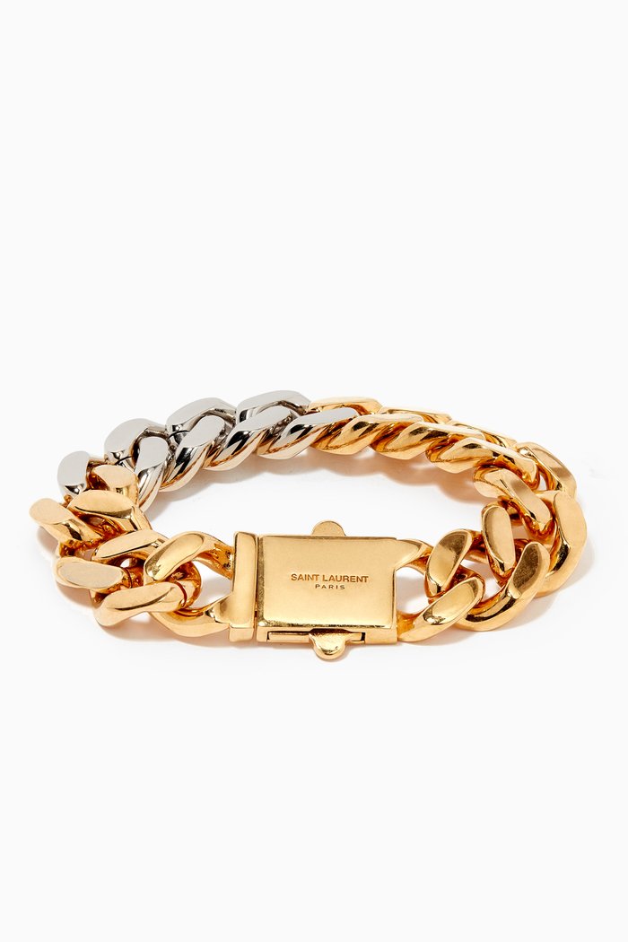 

Chunky Chain Bracelet in Gold Brass Metal