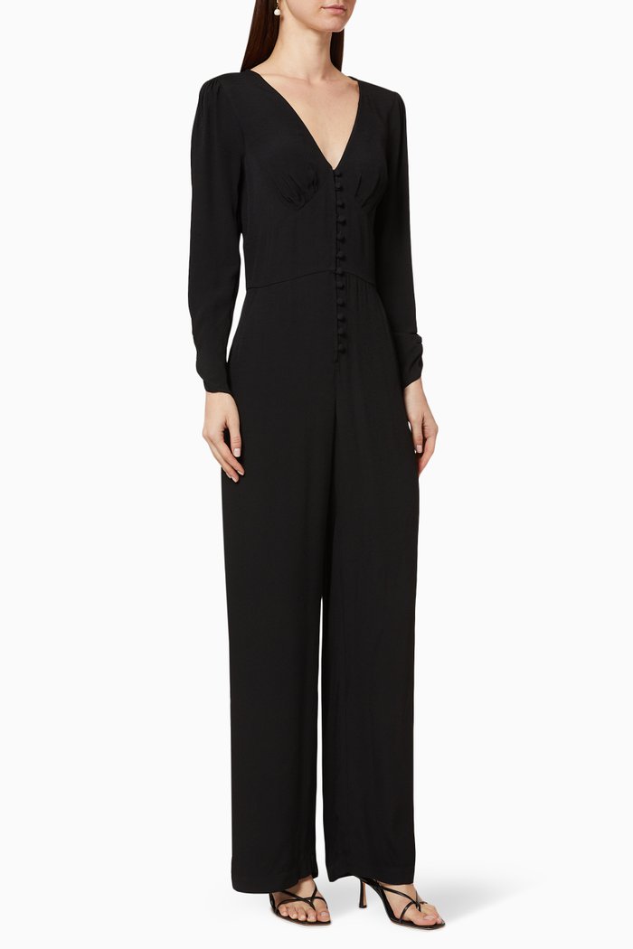 Ellie Crepe Jumpsuit, Black