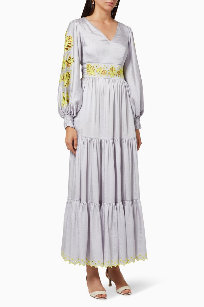 

Lenny Kaftan with Lace Embroidery, Black