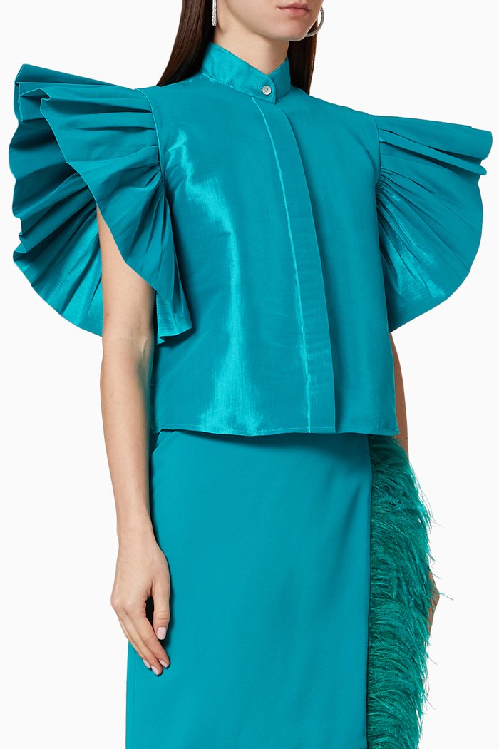 

Cayena Taffeta Top, Green