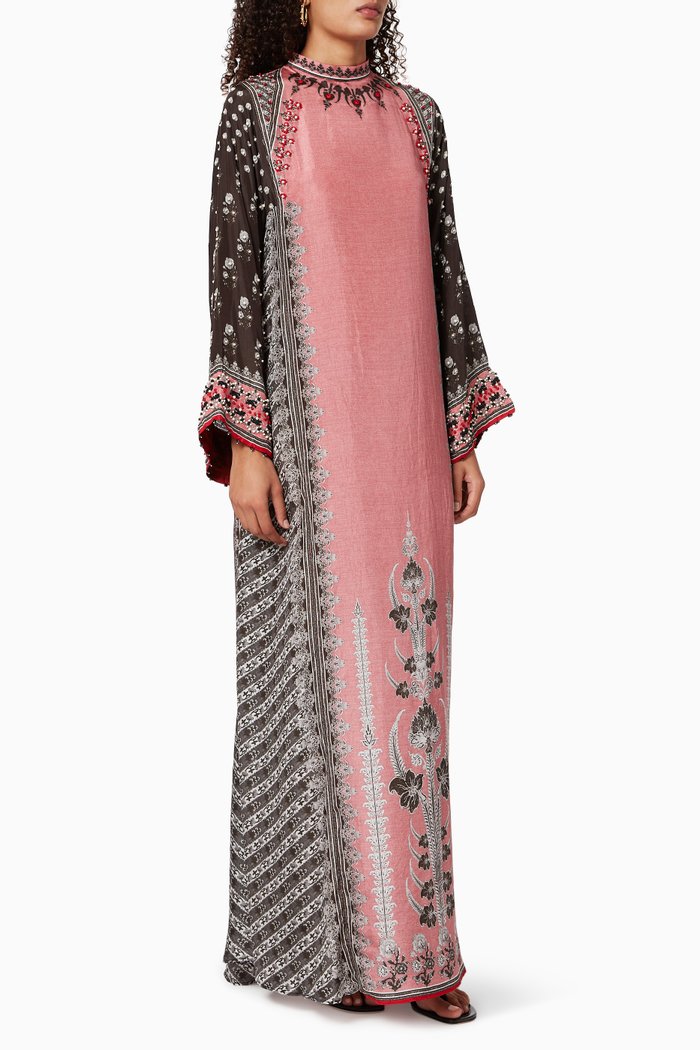 

Geneva Silk Jalabiya, Pink