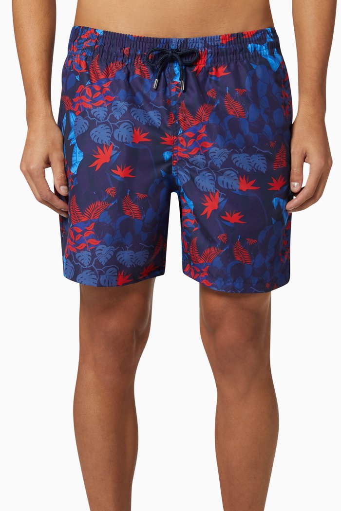 

Maui 31 Jungle Print Swim Shorts, Blue
