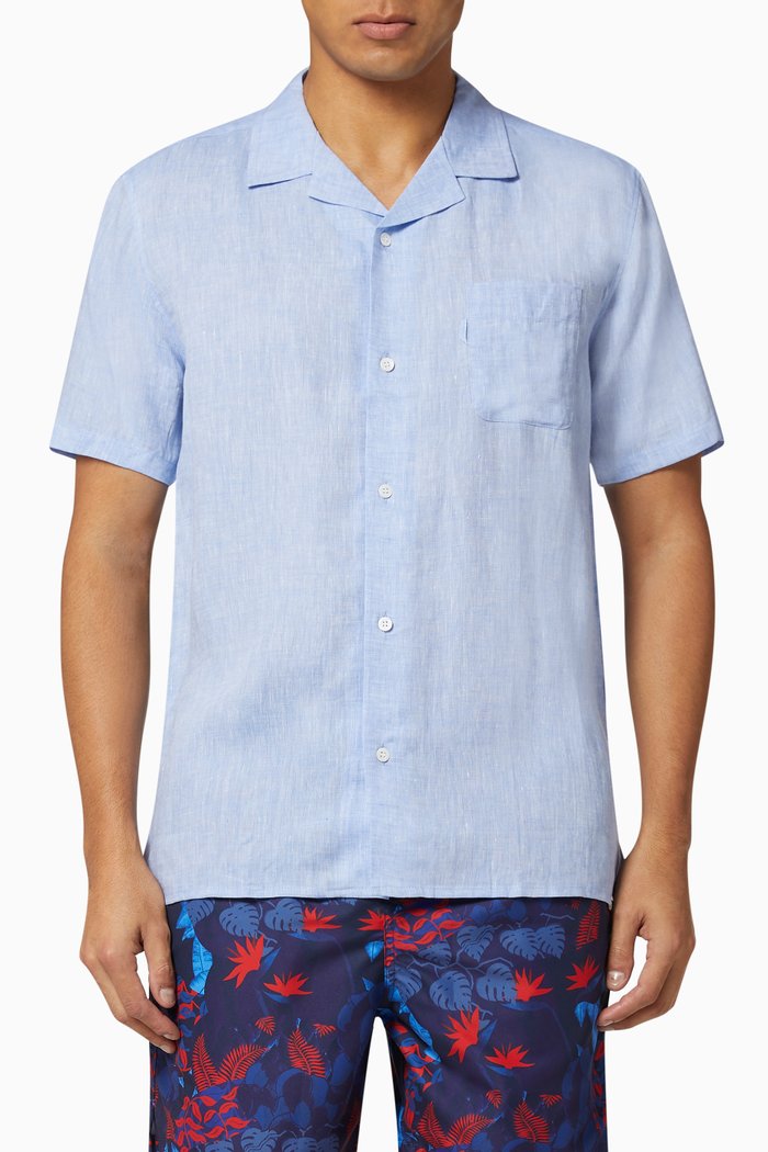 

Monaco 1 Linen Resort Shirt, Blue