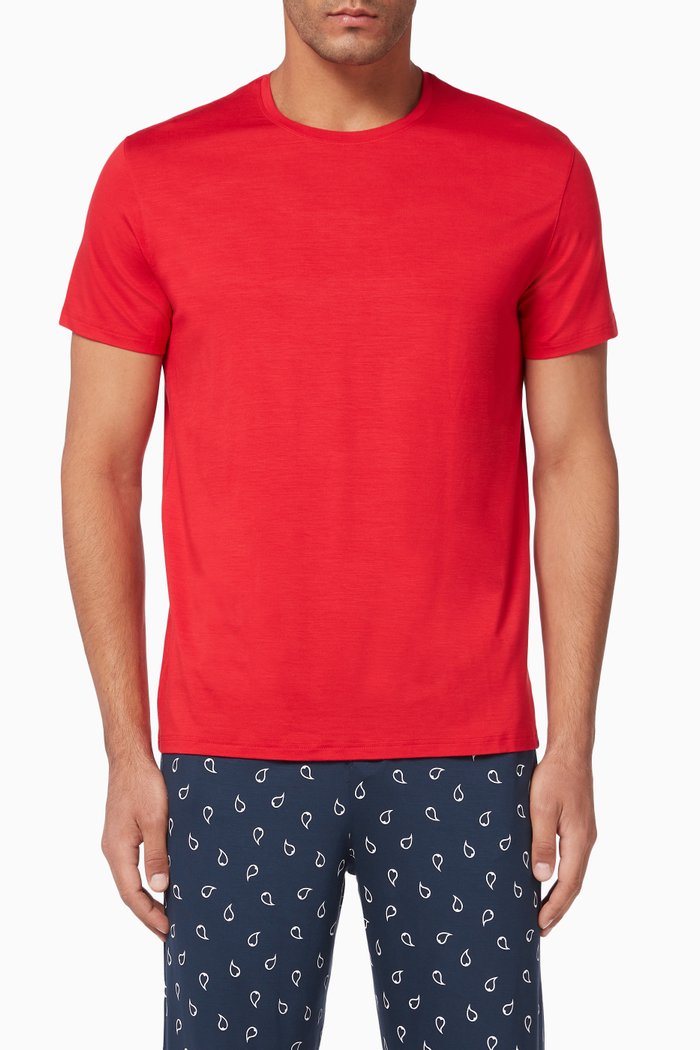 Basel Modal Crewneck T-Shirt, Red