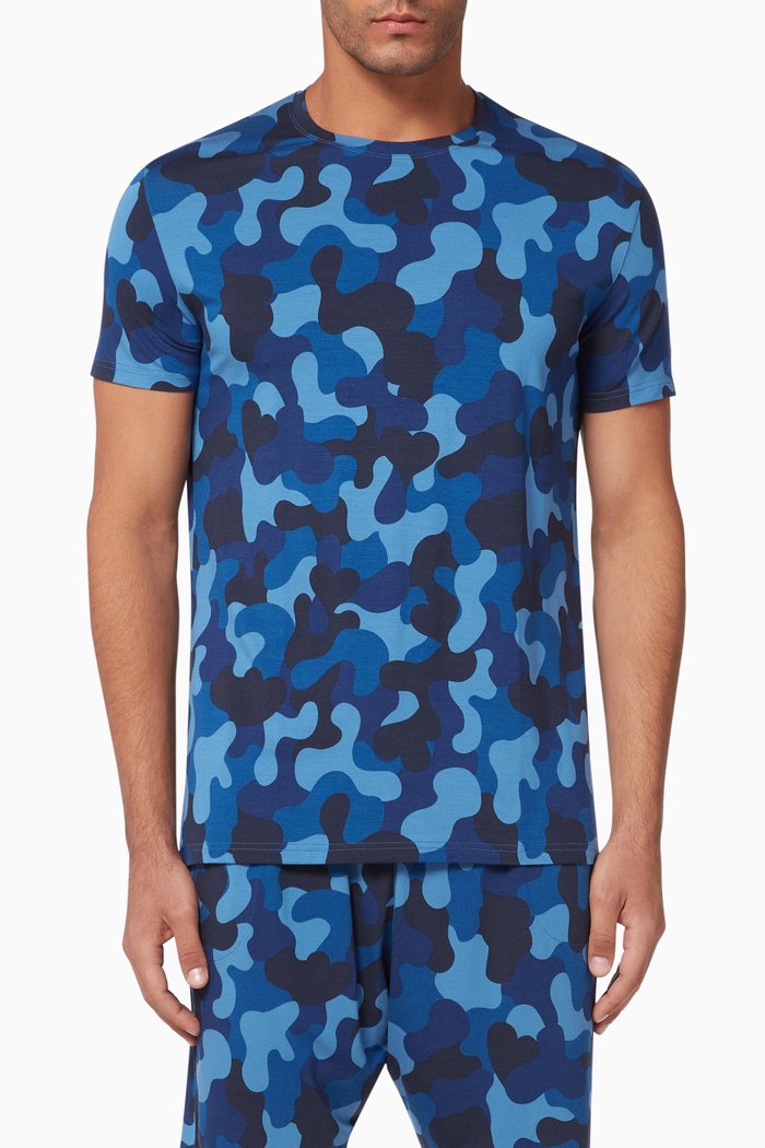 

London 2 Micrmodal Printed T-Shirt, Blue
