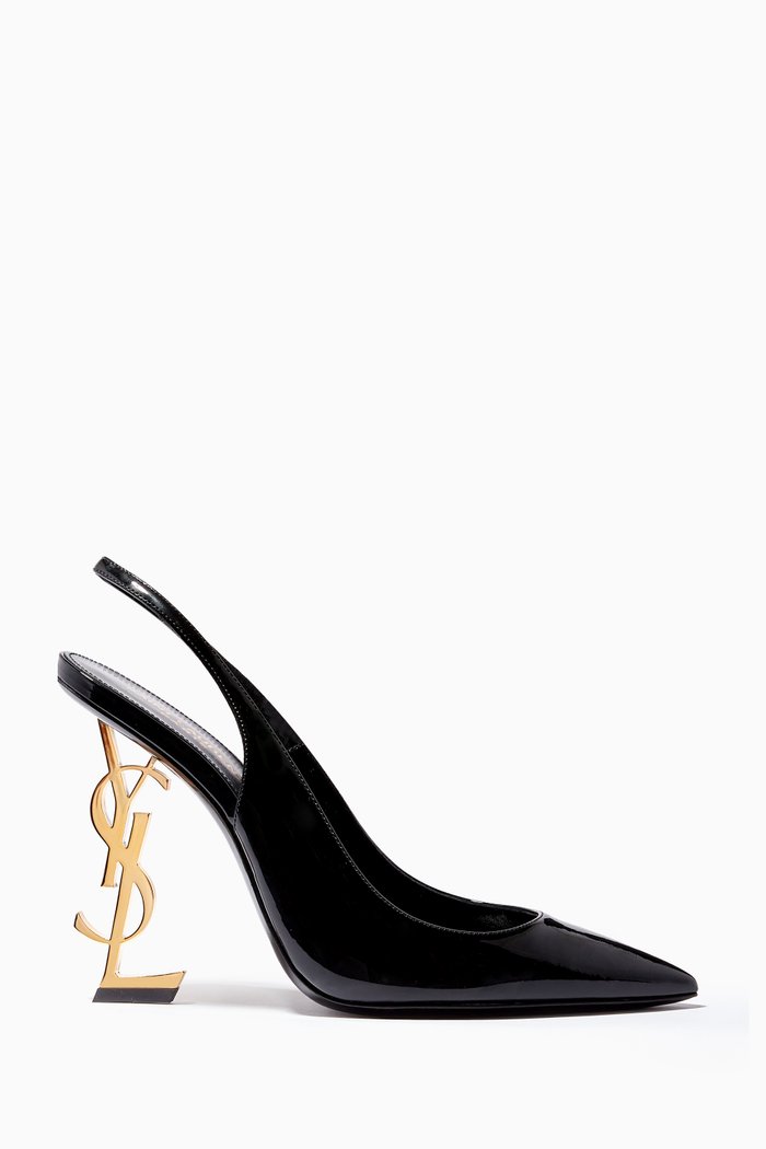 

Opyum 110 Slingback Pumps in Patent Leather, Black
