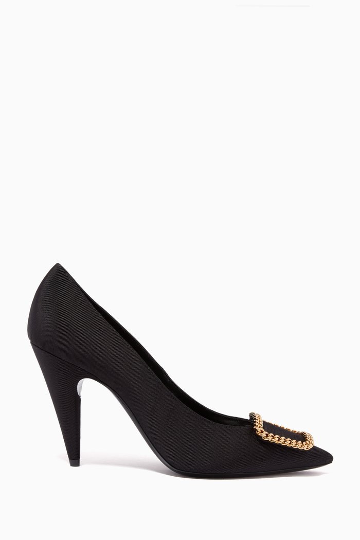 

St Sulpice Pumps in Grosgrain Canvas, Black