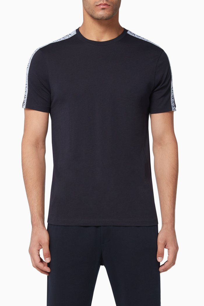 AX Tape Cotton T-Shirt, Blue