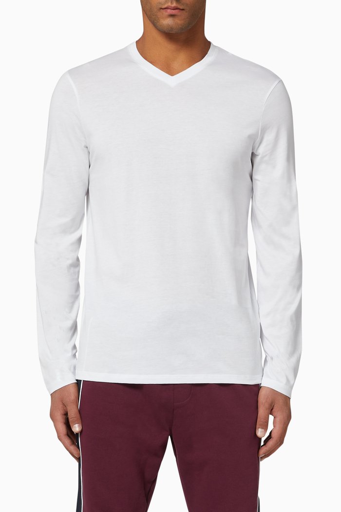 

Pima Cotton V-Neck T-Shirt, White