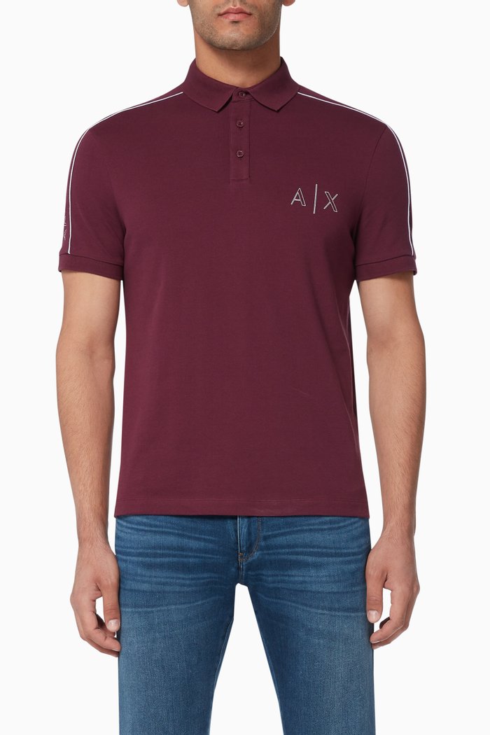 

AX Cotton Polo Shirt, Burgundy