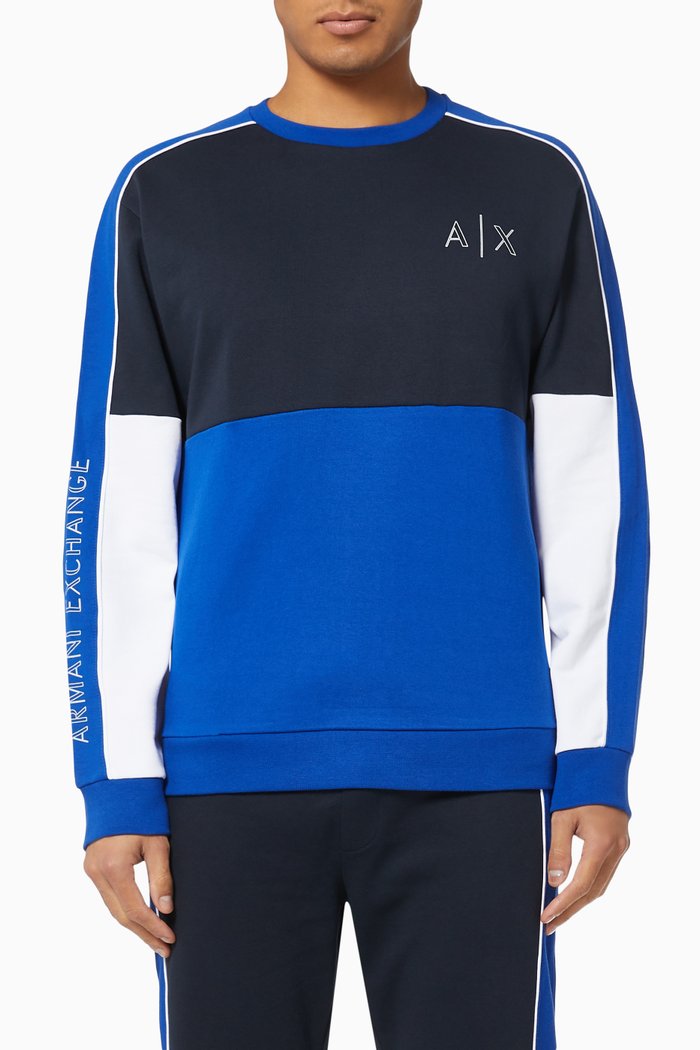 

AX Contrast Piping Sweatshirt, Blue