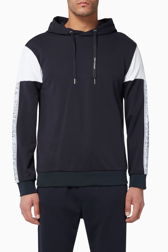 

AX Tape Hooded Sweatshirt, Blue