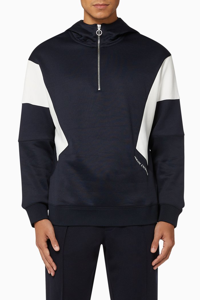 

Logo Jersey Hoodie, Blue