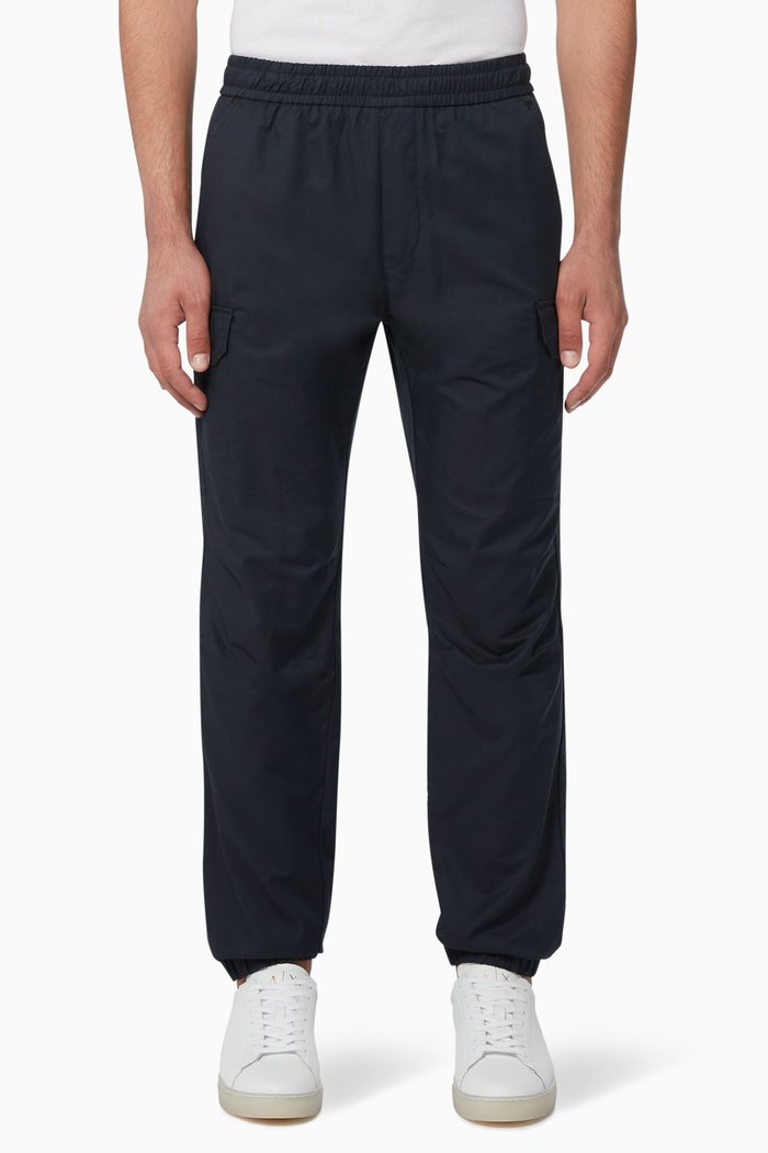 

Cotton Cargo Pants, Blue